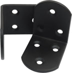 4 Pack Heavy Duty Floating Shelf Bracket, 1.97x1.97x1.5in, Stainless Steel Corner Brace 90 Degree, Durable Angle L Brackets for Furniture/Beds, Sofas, Tables, and Chairs, 50mm x 50mm, Black