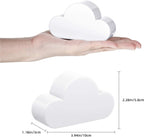 4 Pieces Cloud Magnetic Key Holder for Wall Key Rack Organizer Keychains Hooks with Adhesive for Door(White)