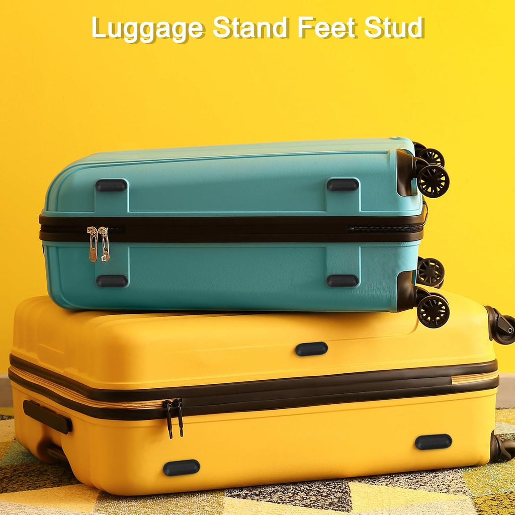 4Pcs Luggage Replacement Pads, Plastic Luggage Stand Feet Stud, Suitcase and Travel Gear Bottom Side Accessories with Self-Tapping Screws, Black (57x24x15mm)
