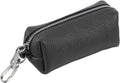 Leather Coin Purse, Leather Car Key Holder Bag Hand-held Change Purse Keychain Pouch Small Coin Pouch with Key Ring for Women and Men, Black