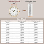 Multiple Sizes Leather Watch Band Quick Release Deployment Buckle Cowhide Watch Strap for Men and Women
