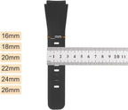 Watch Band Strap Loops, 18mm Width Rubber Fastener Rings Silicone Watch Holder Retainers for Watch Band Mix Color 6 Pcs