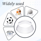 16 Pcs Acrylic Baseball Stand, 1.34 Inch Clear Ring Ball Sphere Stand Egg Crystal Holder Display Stands for Soccer, Basketball, Football, Volleyball, Softball, Bowling Ball, Collections