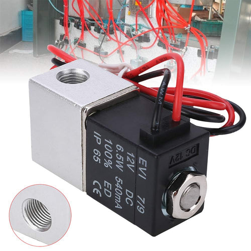 1/8" 12V DC 2 Way Pneumatic Aluminum Electric Solenoid Valve 2V025-08 Normally Closed Fast Response for Air Gas Water N/C