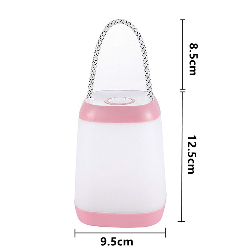Night Light for Kids, USB Rechargeable Nursery Lamp Portable Camping Lantern with 3 Light Modes for Camping,Emergency,Bedroom,Indoor and Outdoor(Pink, 1 Pack)