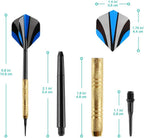 12 Pcs Darts Plastic Tip, Soft Tip Darts Set, 14g Plastic Tipped Dart, Attach Extra 36 Black 2BA Replacement Tips, Soft Tip Darts for Electronic/Plastic Dartboard