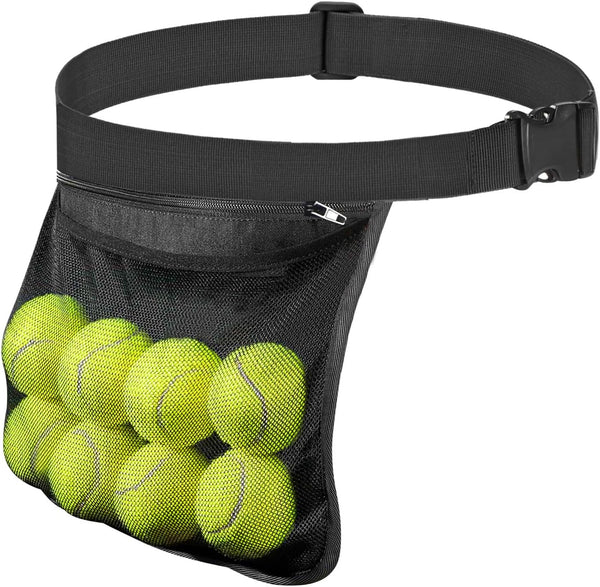 Adjustable Tennis and Pickleball Waist Pouch Holder Ball Bag