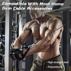 Cable Attachments for Gym, 2PCS Gym Cable Extension Compatible with Gym Accessories, Gym Cable Machine for LAT/Tricep Pull Down, Leg Extensions Machine