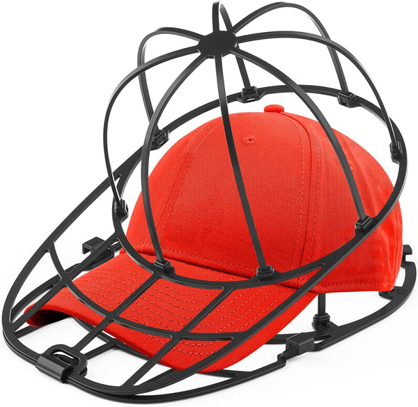 Ball Cap Washer Cage for Washing Machine, Cleaner and Shaper - Black