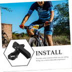 2 Pack Mountain Bike Handlebar Grips Metal & Plastic Anti-Slip Black Bicycle Hand Grips