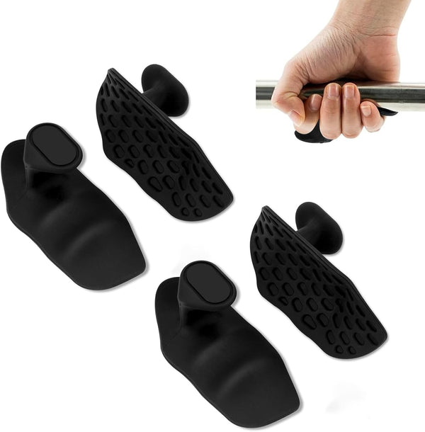 Anti-Slip Rubber Gym Gloves for Weightlifting Barbell Universal Size Men Women 4 Pack