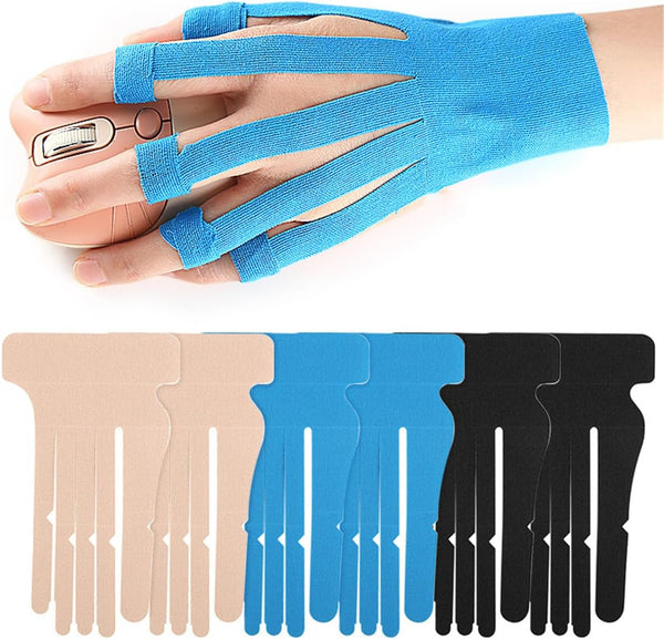 Pre-cut Cotton Sport Tape 3 Pairs Wrist and Finger Support