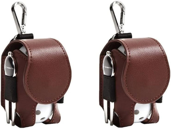 Golf Ball Pouch Set of 2 Belt Clip Holder Perfect Golf Gift for Men