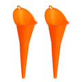 2 Pack Orange Multipurpose Funnel for Filling Car Oil Grease Engine Oil Water Diesel Kerosene and Other Liquids