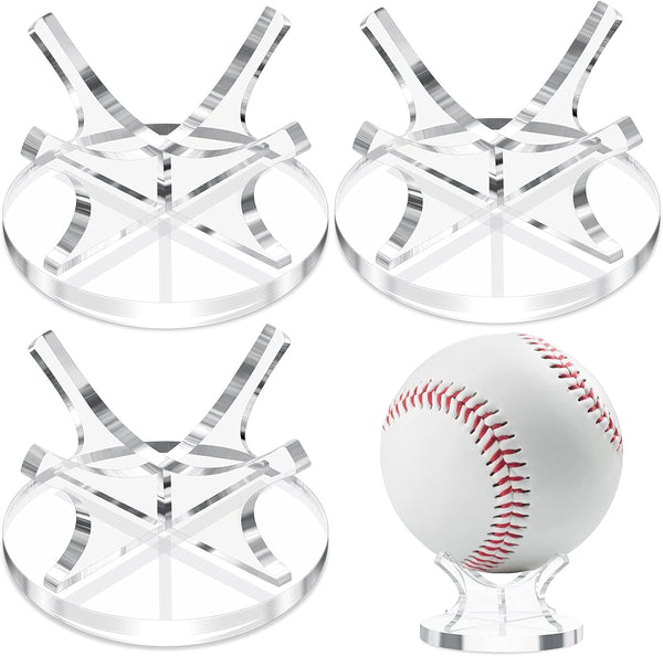3 Piece Acrylic Sport Ball Display Stand Holder