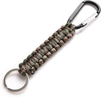 5 Pack Karabiner Keychains with Woven Lanyard Musket Hook for Outdoor Camping Hiking Backpacks
