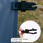 8 Pack Black Tarp Clips with Eyelets Heavy Duty Tent Canvas Clamps for Camping Caravan Awning Boat Outdoor Use