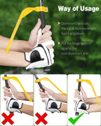 Golf Wrist Trainer Yellow 1 Pack Swing Correction Tool for Beginners Arm Elbow Position Training Accessory