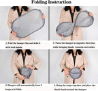 2 Pack Foldable Mesh Laundry Baskets with Reinforced Handles Grey Portable for Home Travel Student Use
