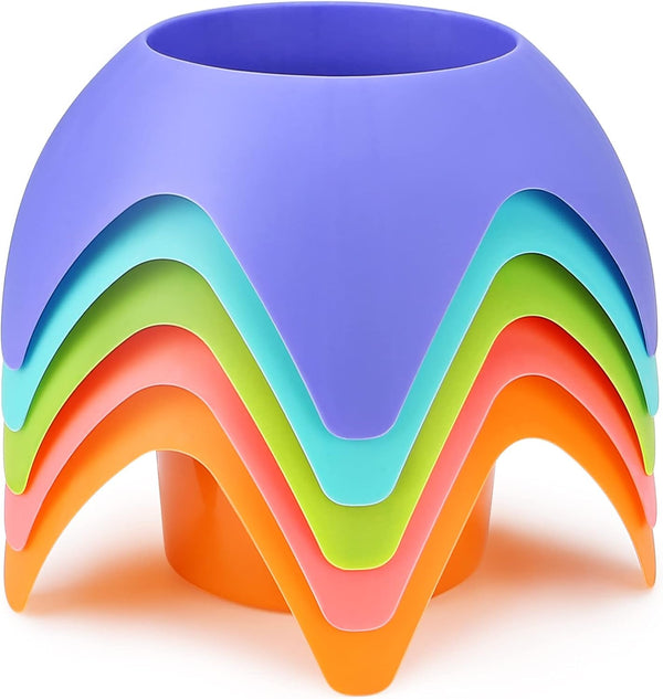 5 Pack Beach Drink Holders Multiple Colours Essential Beach Accessories for Vacation Must Have for Women Adults Family Friends