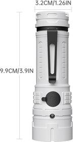 Rechargeable LED Torch - White - 1 Piece - Lightweight Portable Flashlight for Camping Backpacking Hiking