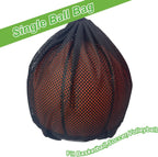 Black Crossbody Sports Ball Bag with Drawstring for Basketball Volleyball Football