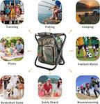 Camouflage Folding Camping Chair Portable Compact Adjustable Fishing Stool for Outdoor Use