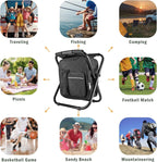 Folding Camping Chair Grey Portable Compact Adjustable Folding Chair for Outdoor Camping Fishing