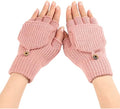 Women's Warm Fingerless Gloves - Pink - 1 Pair