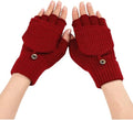 Women's Red Warm Fingerless Gloves 1 Pair