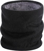 Black Fleece Scarf for Winter Sports - Warm and Cozy Cold Weather Accessory