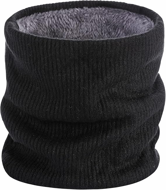 Black Fleece Scarf for Winter Sports - Warm and Cozy Cold Weather Accessory