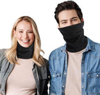 Black Fleece Scarf for Winter Sports - Warm and Cozy Cold Weather Accessory