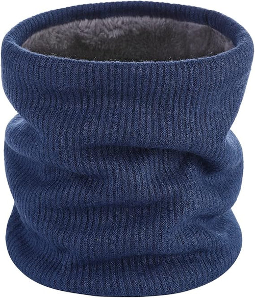 Blue Fleece Scarf for Winter Sports