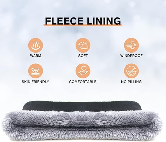 Blue Fleece Scarf for Winter Sports - Warm and Cozy Winter Accessory