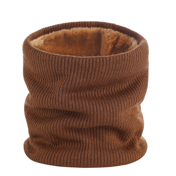 1 Piece Winter Sports Fleece Scarf Coffee Brown Warm Soft Comfortable Cold Weather Accessory