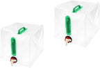 2 Pack Foldable Water Kettle with Tap Portable Food Grade BPA Free for Camping Hiking Emergency Use