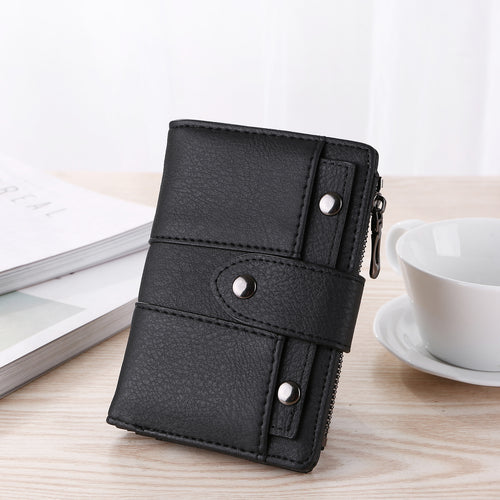 Women's Faux Leather Wallet Clutch Purse Black One Piece