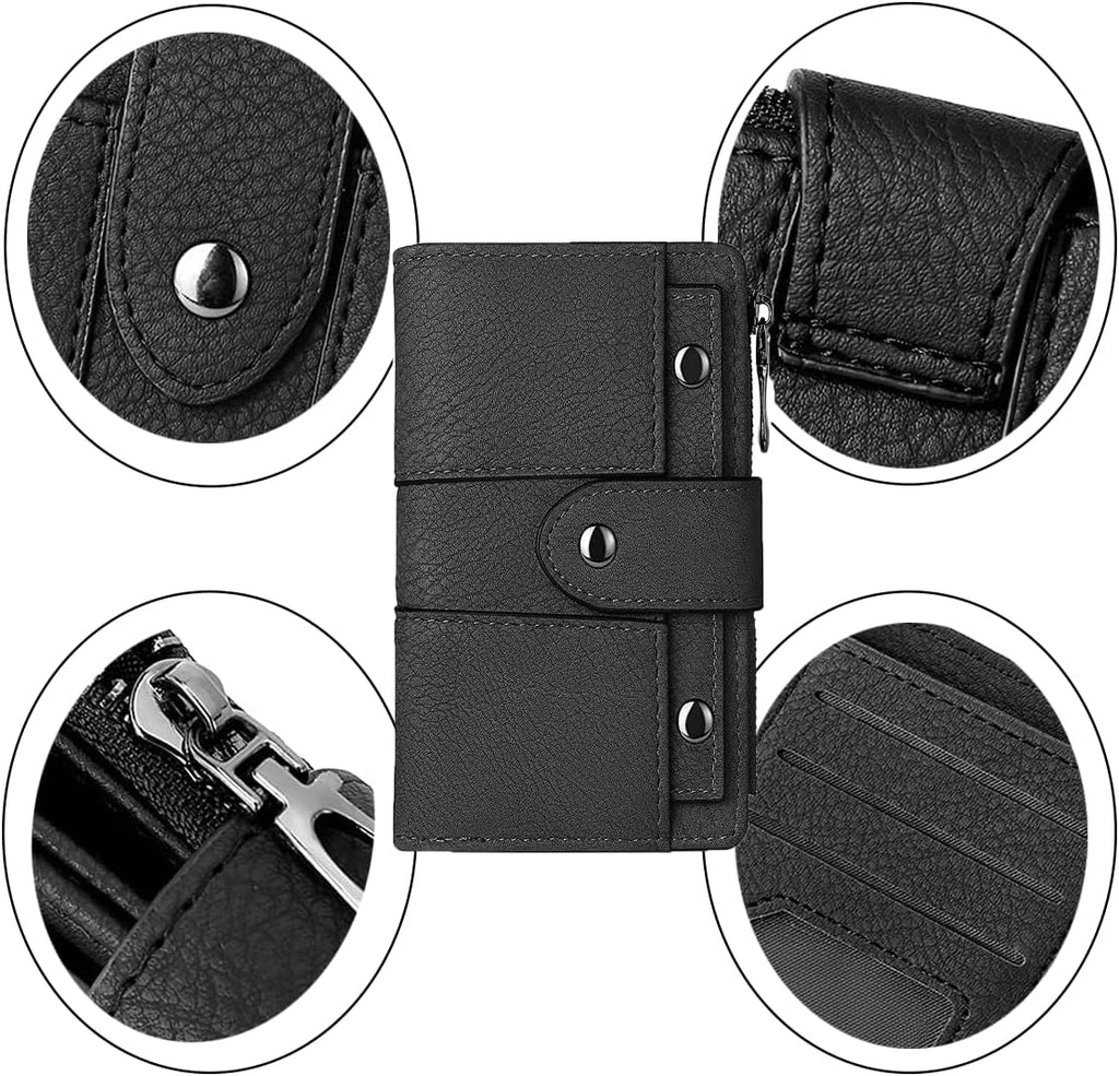 Women's Faux Leather Wallet Clutch Purse Black One Piece