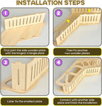 Hamster Hideout Climbing Ladder and Tunnel for Burying in Bedding or Connecting with Accessories