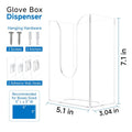 Acrylic Glove Dispenser, Wall-Mounted Glove Box Holder for Disposable Gloves Box & Tissue Box, Multipurpose Glove Box Organizer Glove Rack, Space Saving Design for Workshop Office Kitchen Garage
