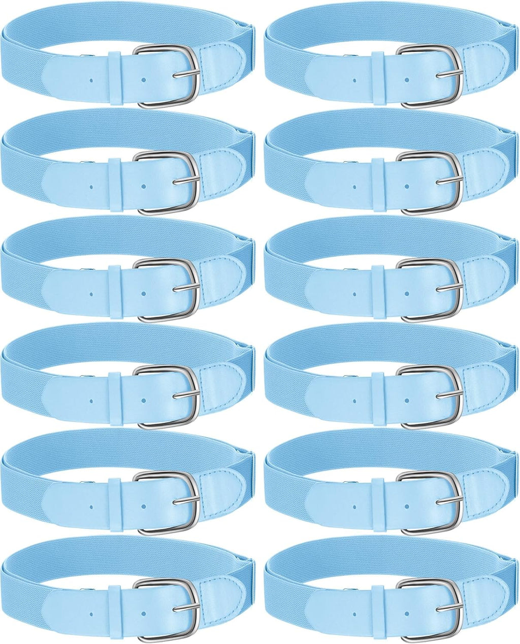 12 Pcs Baseball Belts Softball Belts Bulk for Adult and Youth Adjustable