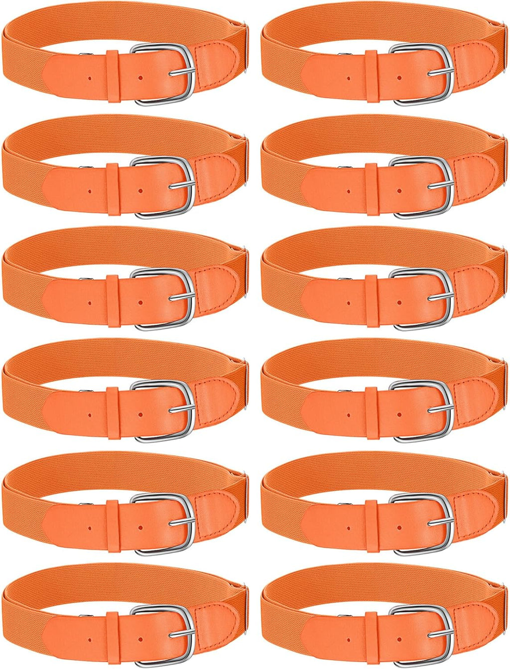 12 Pcs Baseball Belts Softball Belts Bulk for Adult and Youth Adjustable