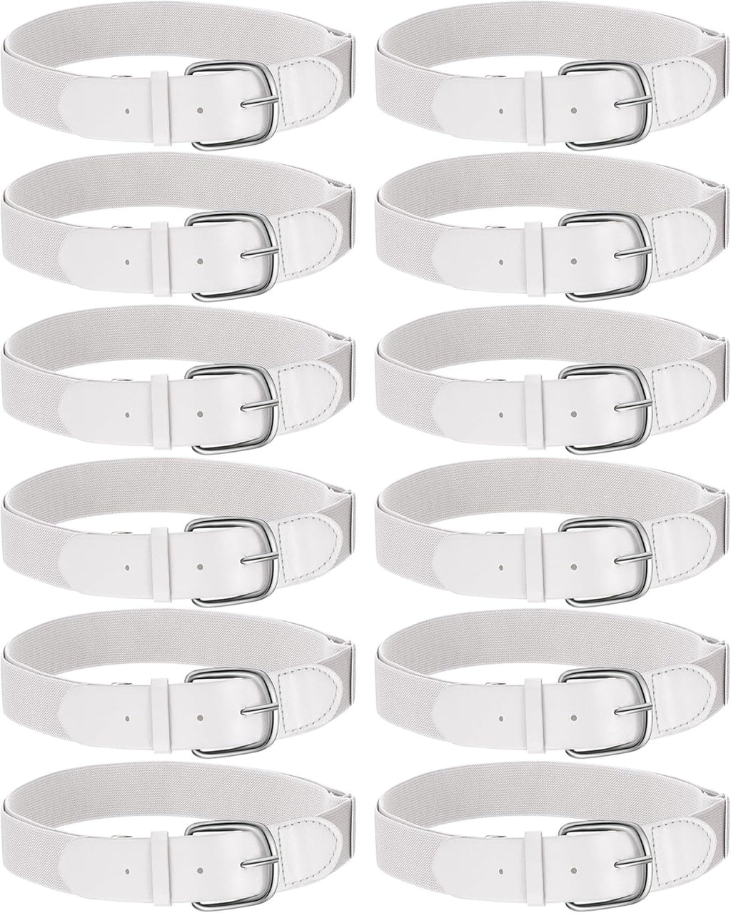 12 Pcs Baseball Belts Softball Belts Bulk for Adult and Youth Adjustable