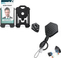 Heavy Duty Retractable Keychain with Magnetic Closure Retractable Badge Reel with Vertical Hard Plastic Case Tactical ID Card Holder Belt Clip and Large Carabiner Ring