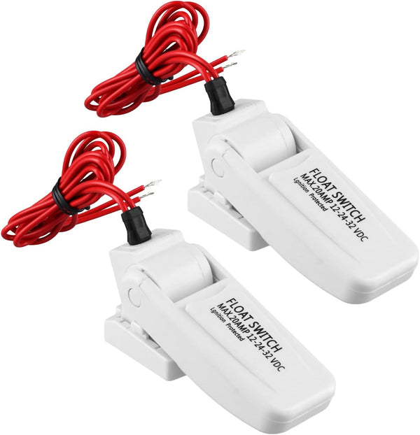 2 Pack Heavy-Duty Autoc Boat Bilge Pump Float Switch