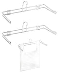 2-Pack T-Shirt Bag Rack Wall Mount, Chrome-Plated Metal T-Shirt Retail Bag Holders, 12-Inch Width, 6" Arm, Easy Install Bag Holder for Retail and Checkout Counters