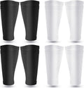 Soccer Shin Guards Sleeves 4 Pairs Flexible Soccer Shin Guard Leg Performance Support Polyester Soccer Shin Guard Sleeve Holder with Pocket for Soccer Sport
