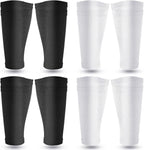Soccer Shin Guards Sleeves 4 Pairs Flexible Soccer Shin Guard Leg Performance Support Polyester Soccer Shin Guard Sleeve Holder with Pocket for Soccer Sport