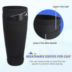Soccer Shin Guards Sleeves 4 Pairs Flexible Soccer Shin Guard Leg Performance Support Polyester Soccer Shin Guard Sleeve Holder with Pocket for Soccer Sport